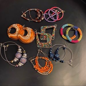 Assorted Lot Of Boho Drop Earrings